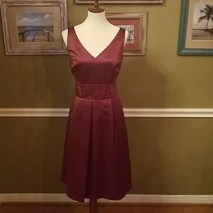 Maroon satin dress - NWT